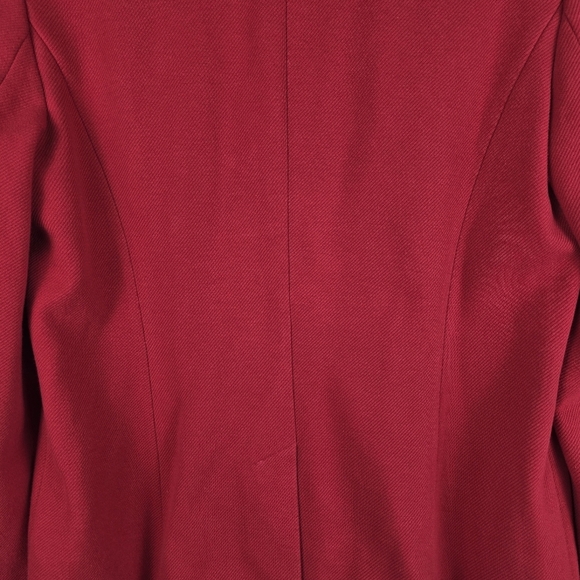 Talbots Women's Aberdeen Red Cotton Blend Blazer 2 Button Closure Size 10 Office - Picture 11 of 14